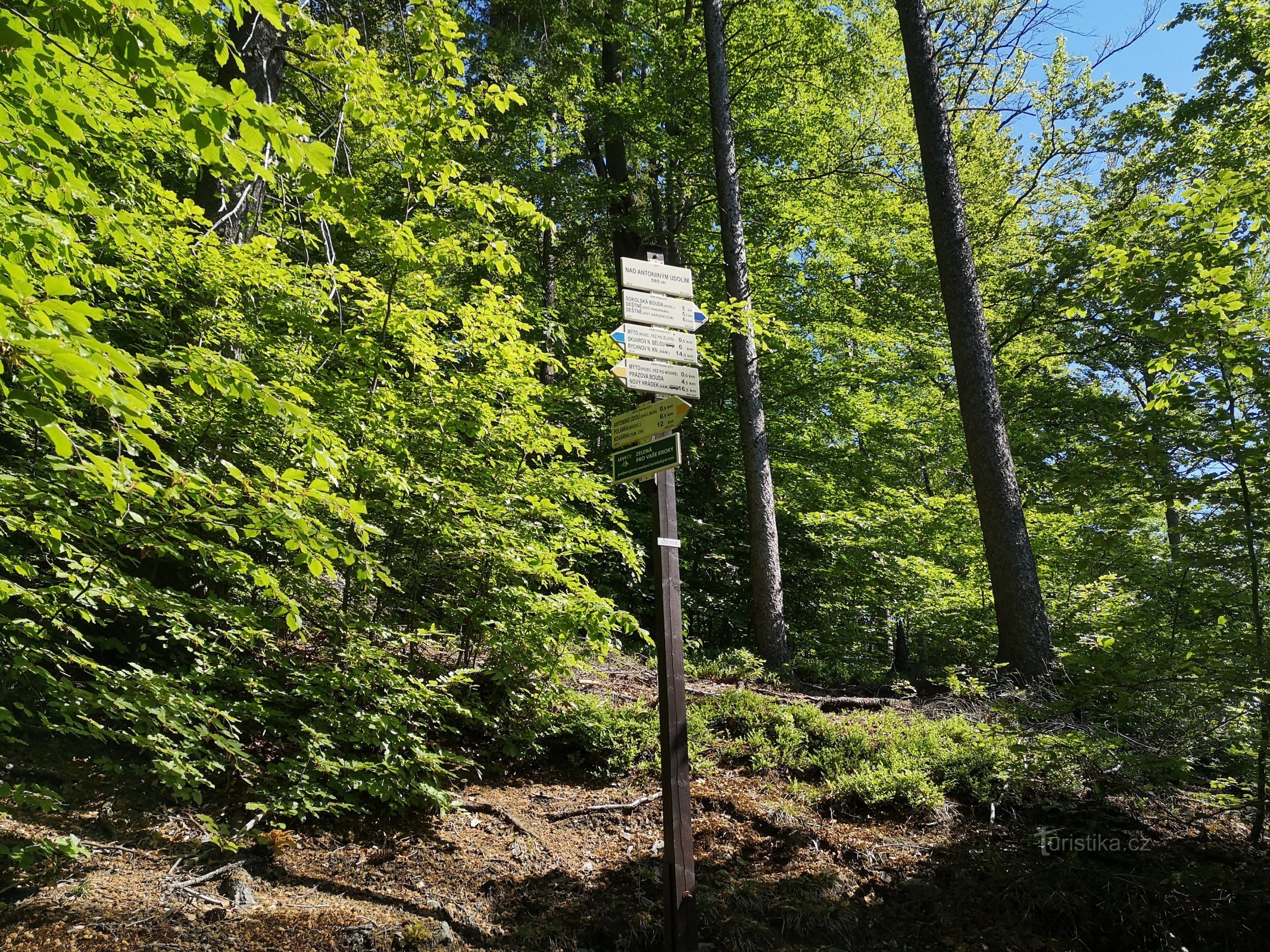 Panneau au-dessus de la vallée d'Antonia