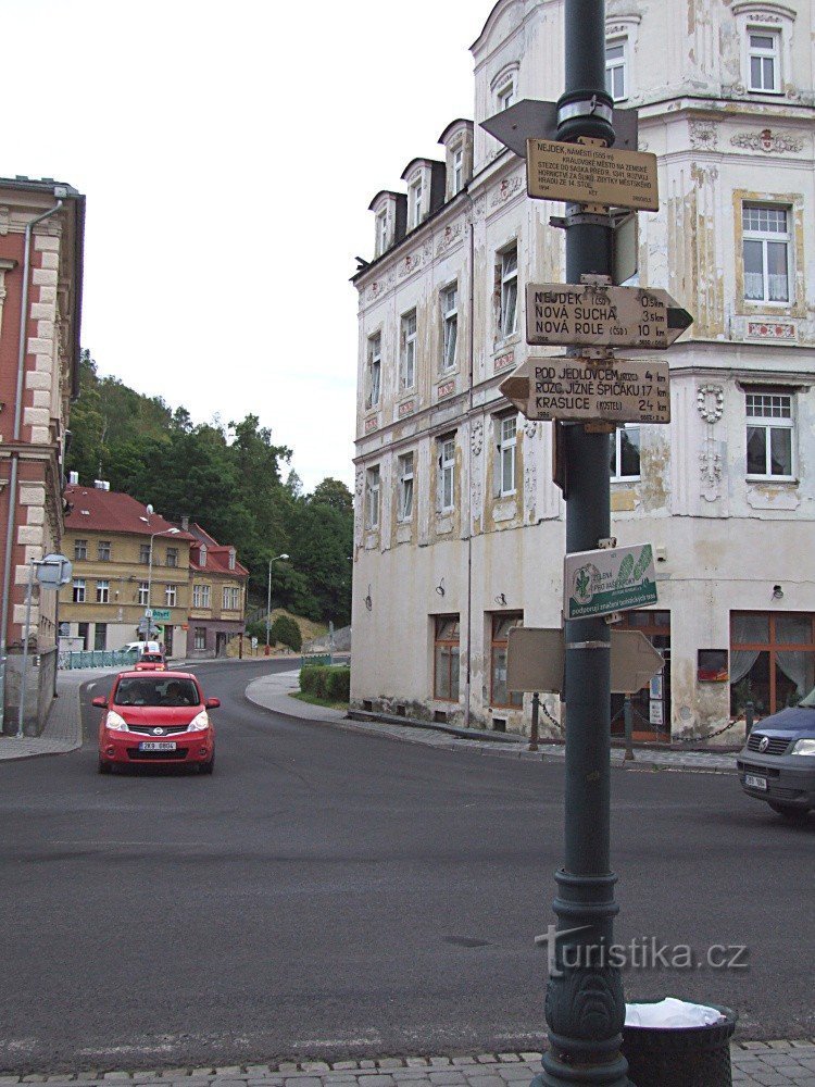 Signpost Nejdek - square