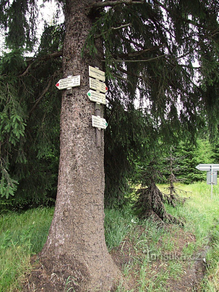 Signpost Under Blatenský vrchem