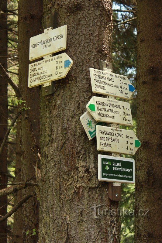 Signpost Under Fryšavský hill