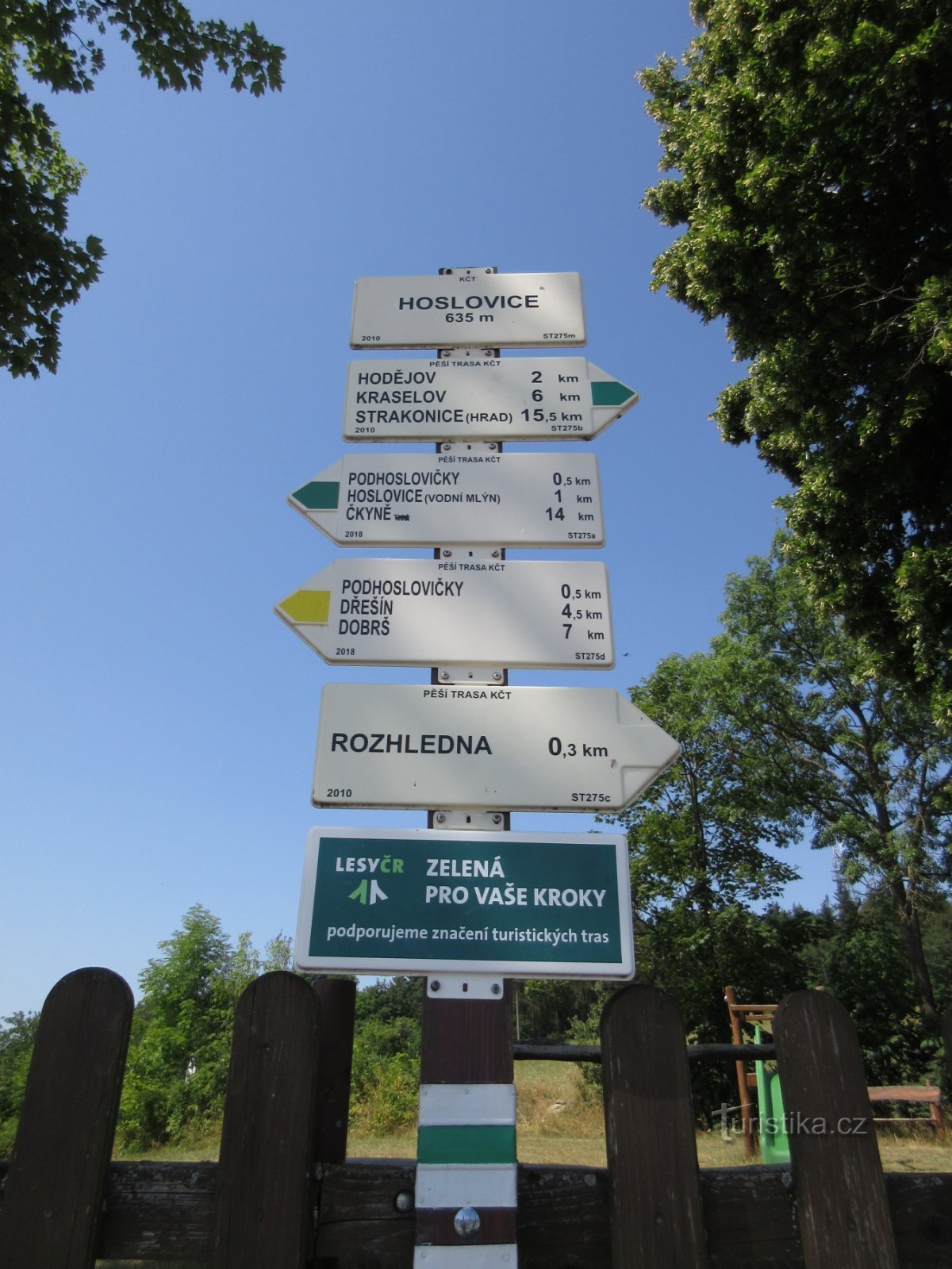 Signpost under the hill