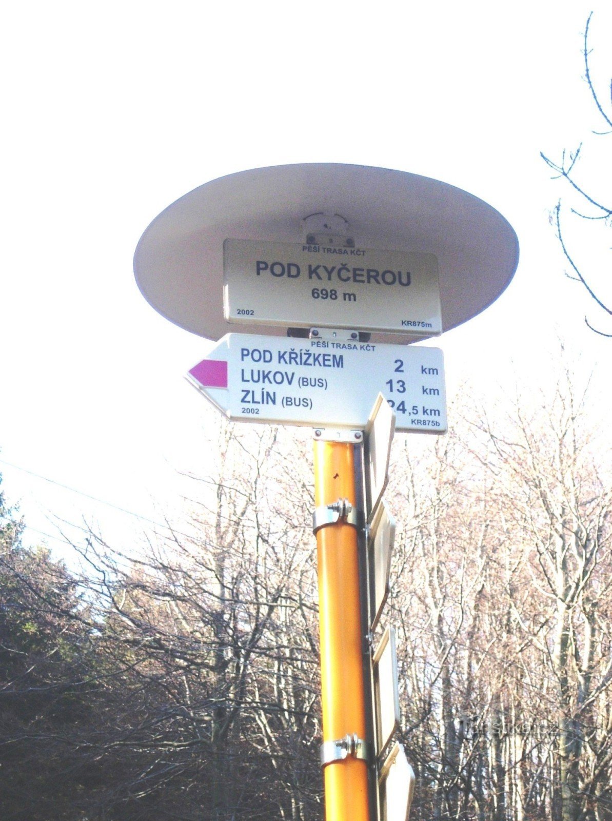 Placa de sinalização Kyčerou
