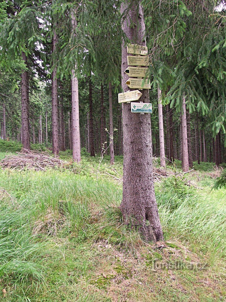 Signpost Under Perninský vrchem
