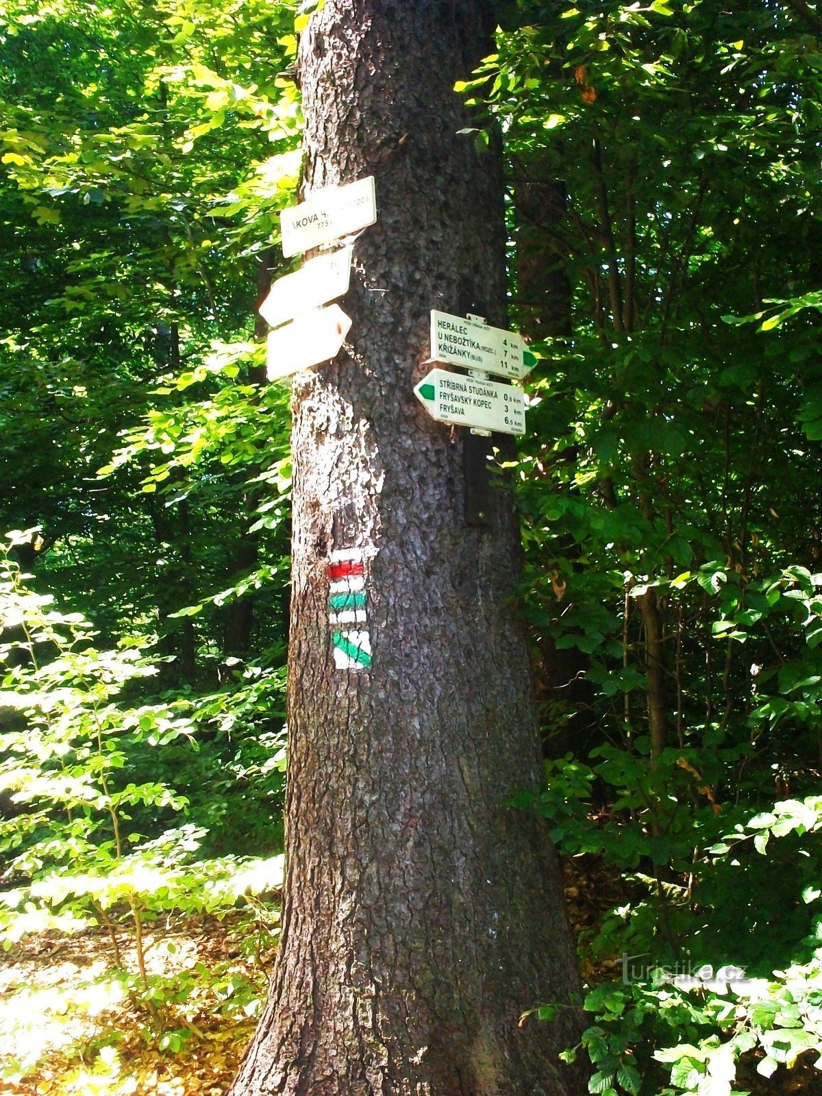 Signpost under Žáková hora