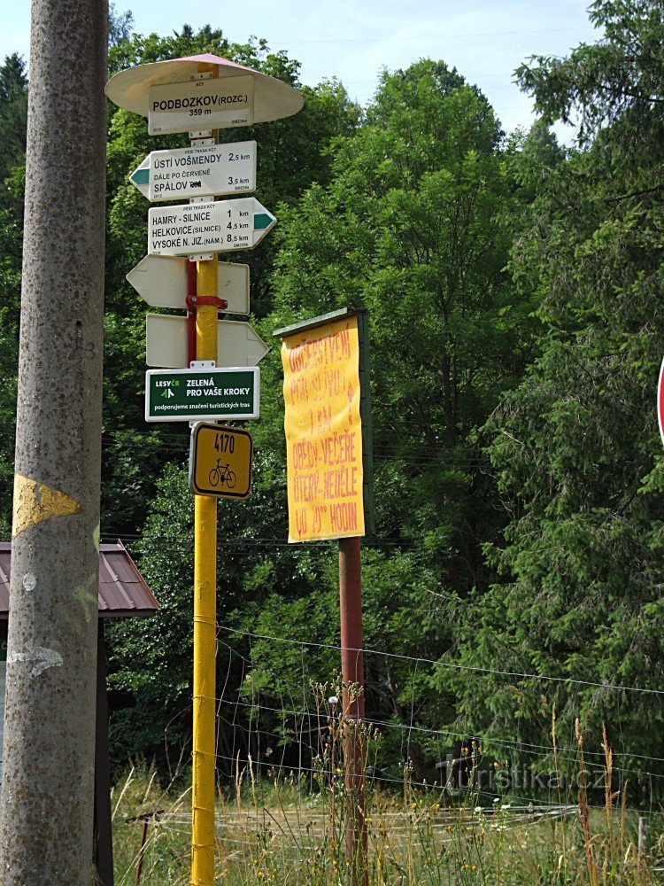 Placa de sinalização de Podbozkov