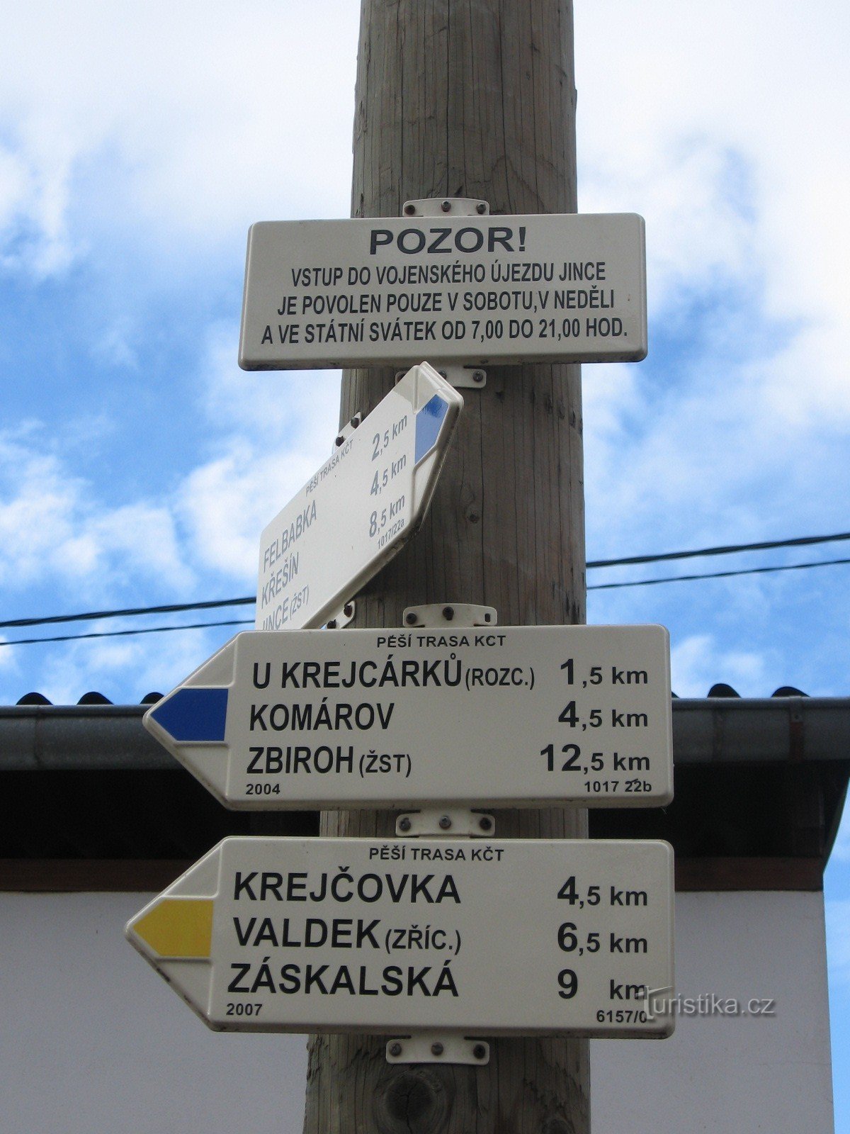 Placa de sinalização de Podluha