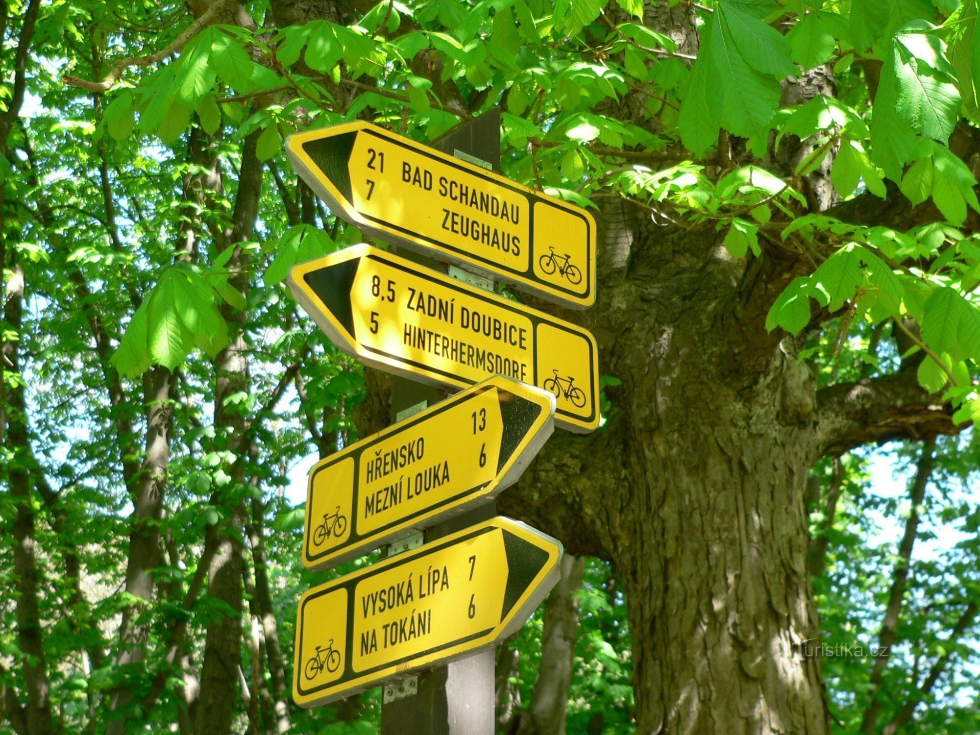 Signpost for cyclists