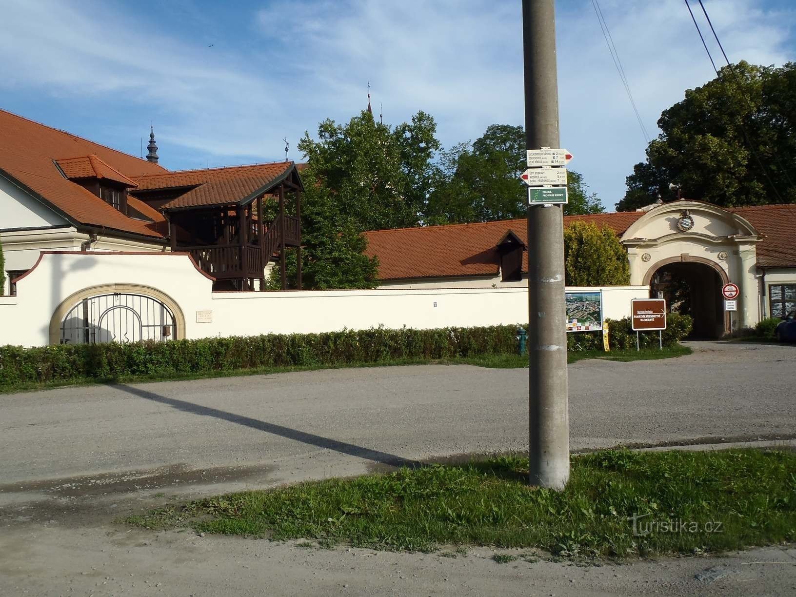 Rajhrad Monastery signpost (summer) - 8.6.2012 June XNUMX