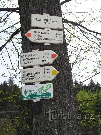 Rosošná signpost