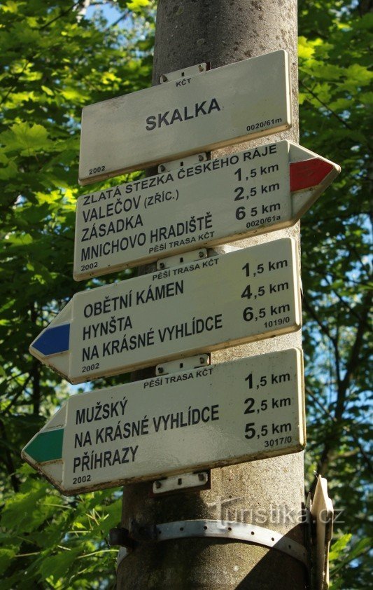 Skalka útjelző tábla