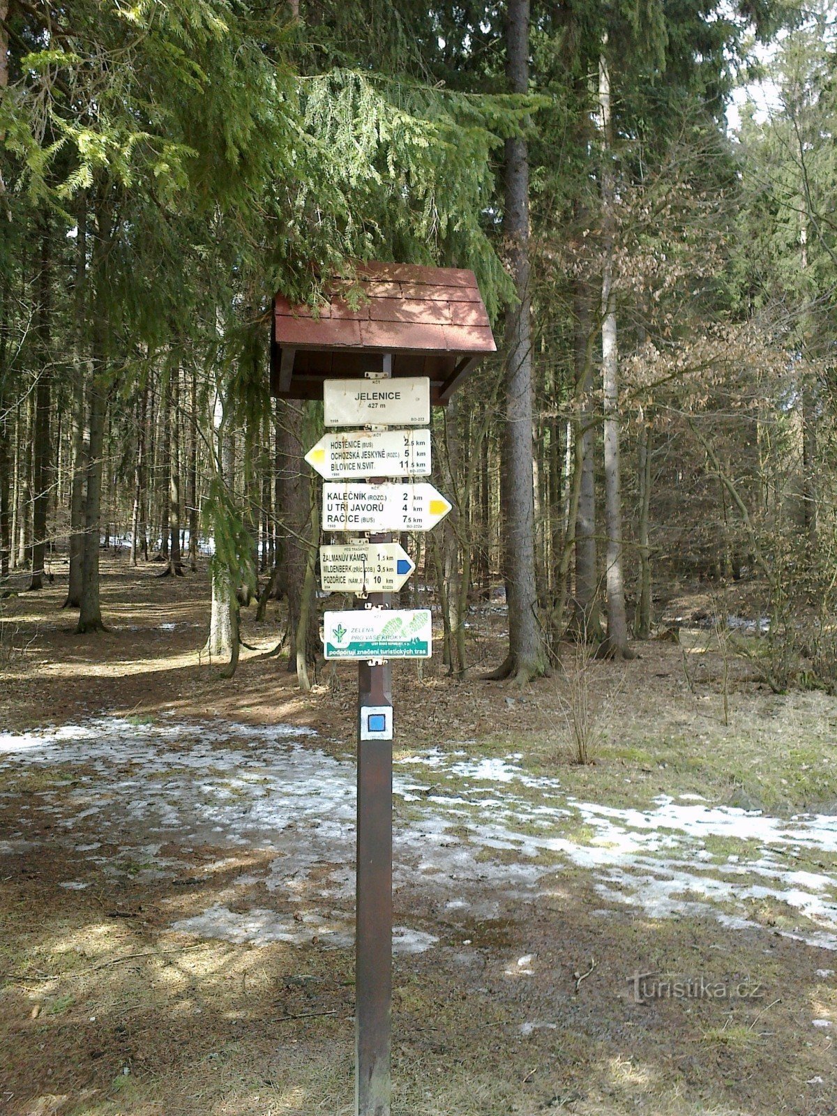 Wegweiser bei der Hütte