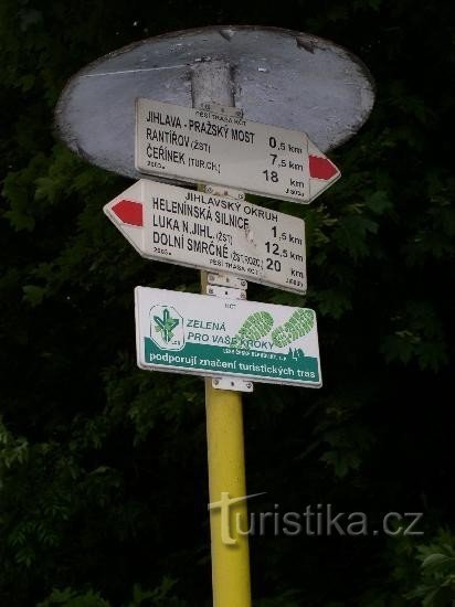 Signpost U Jánů - detail