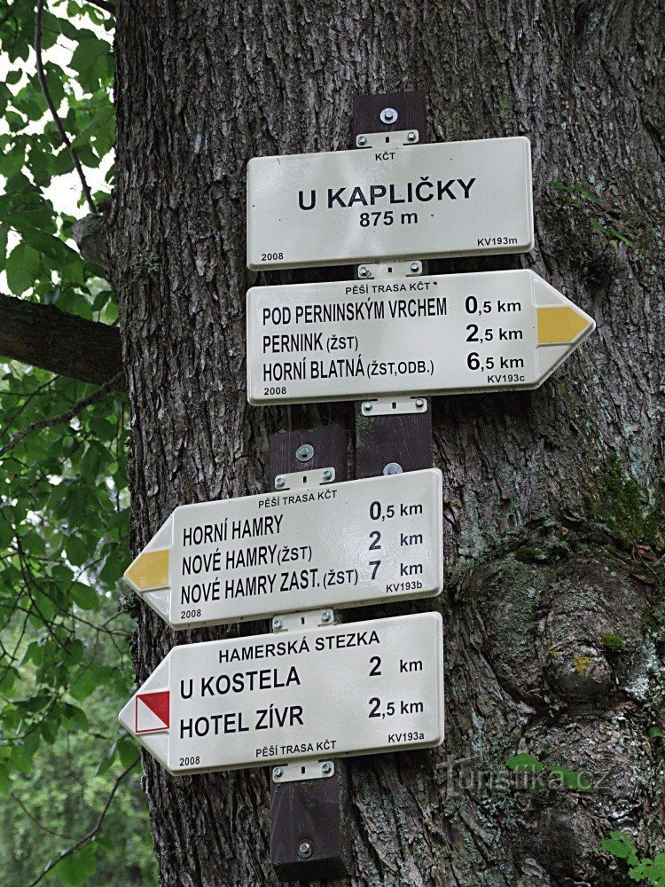 Signpost At the chapel