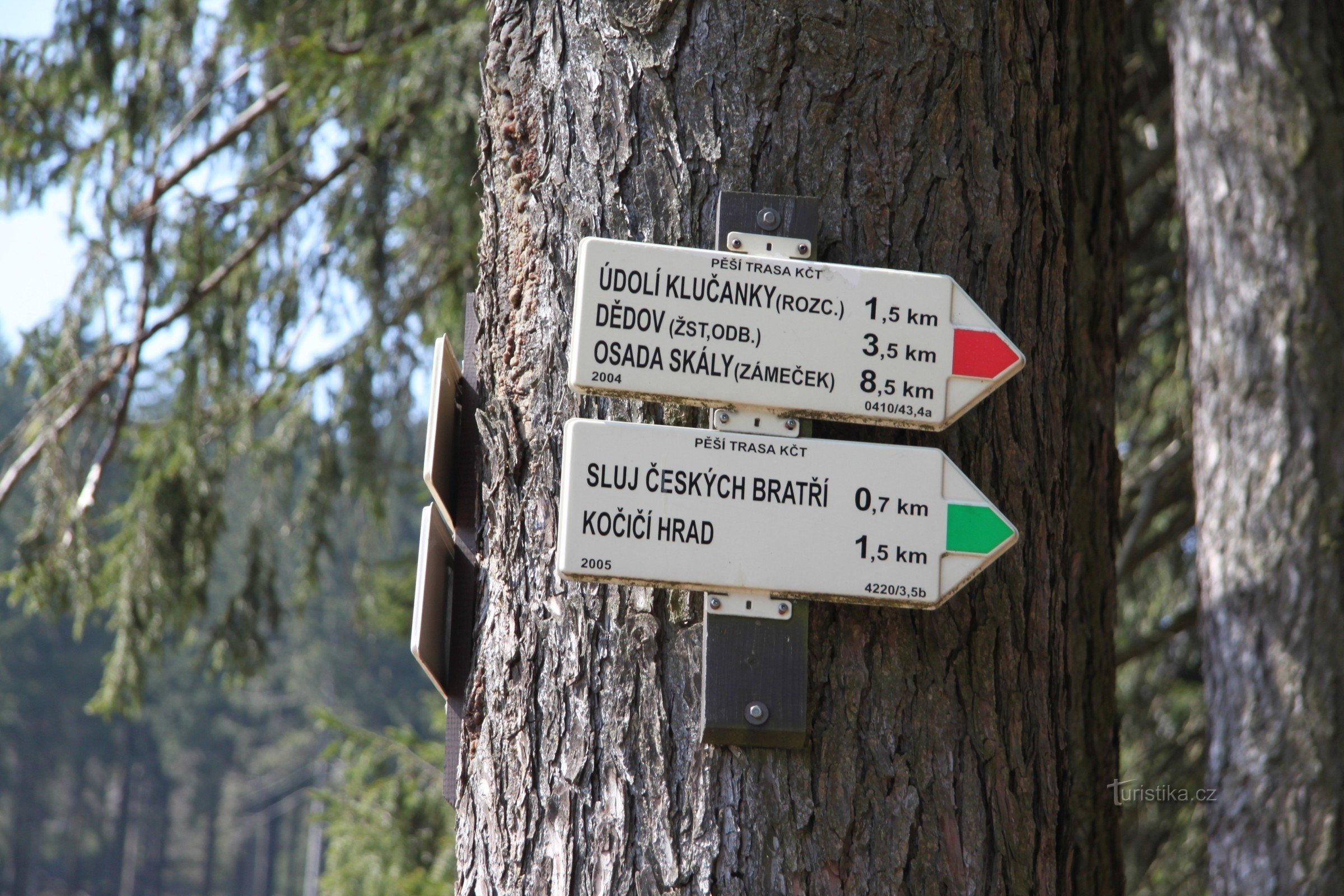 Signpost near Kočiče skal - Ostaš