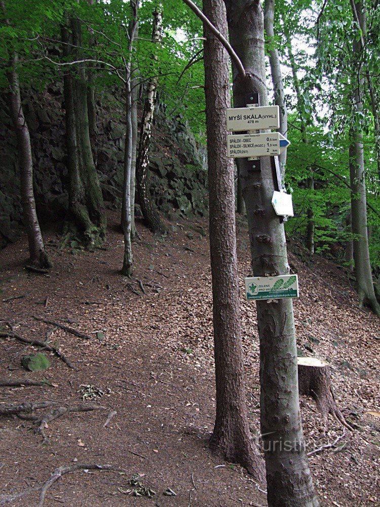 Signpost at Myší skály