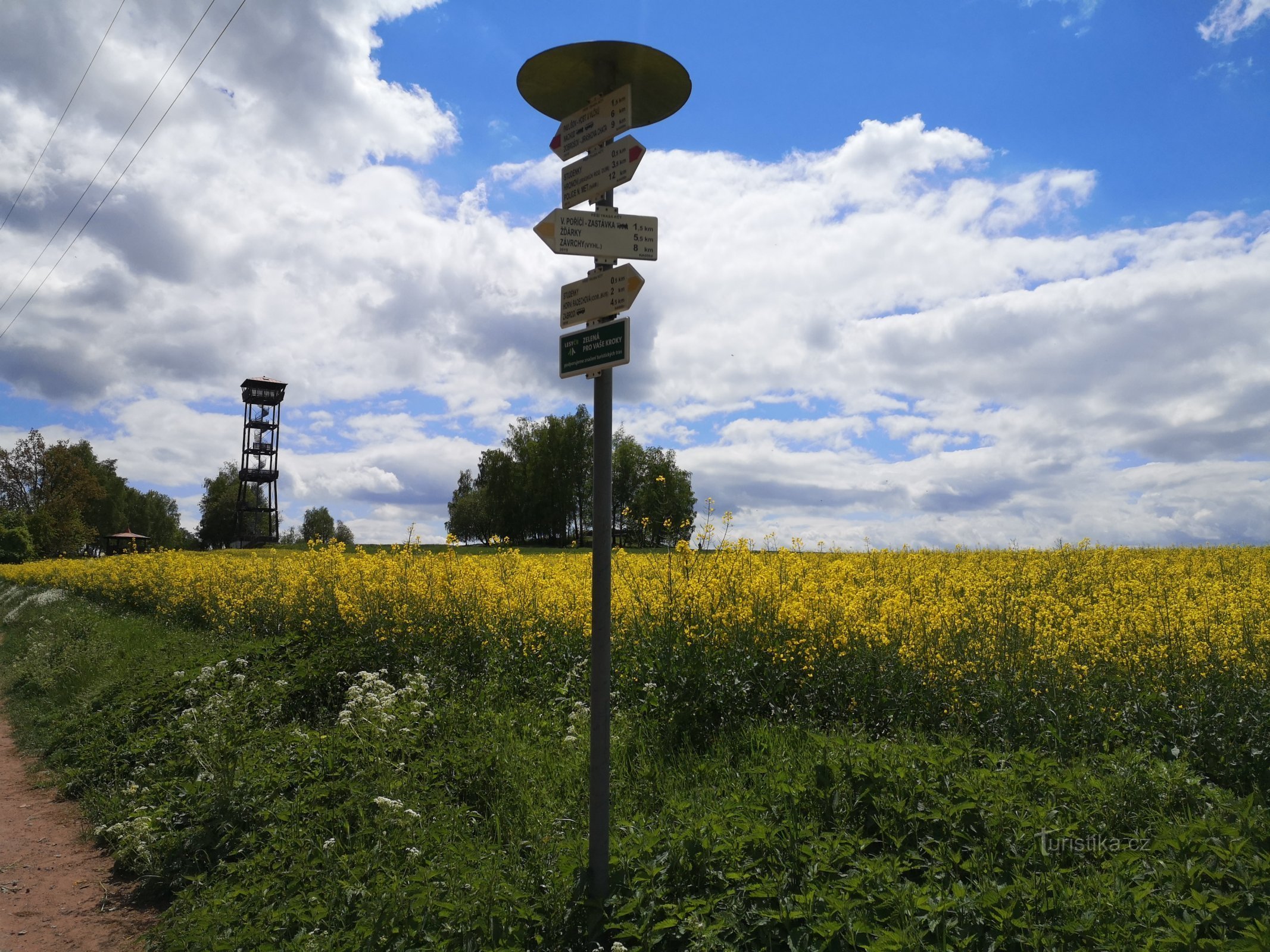 Vejviser ved Na Signal udsigtstårnet