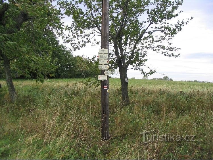 Signpost at the school