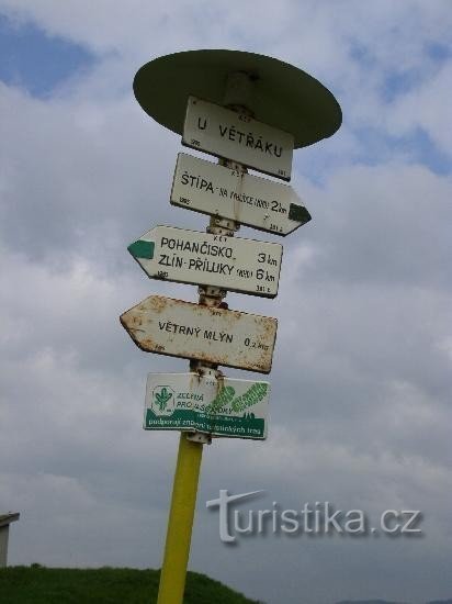 Signpost at Vétrák