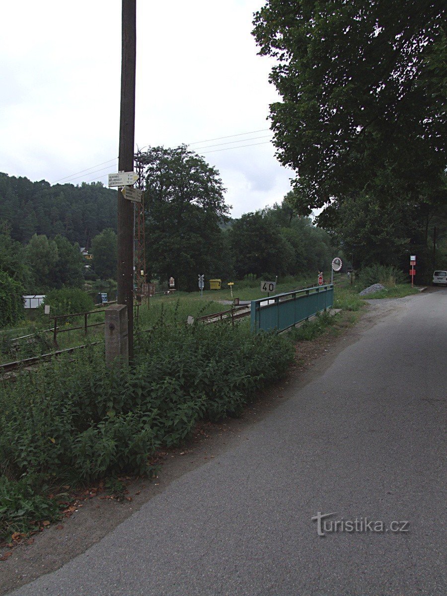 Wegweiser am Bahnhof Vlkovec