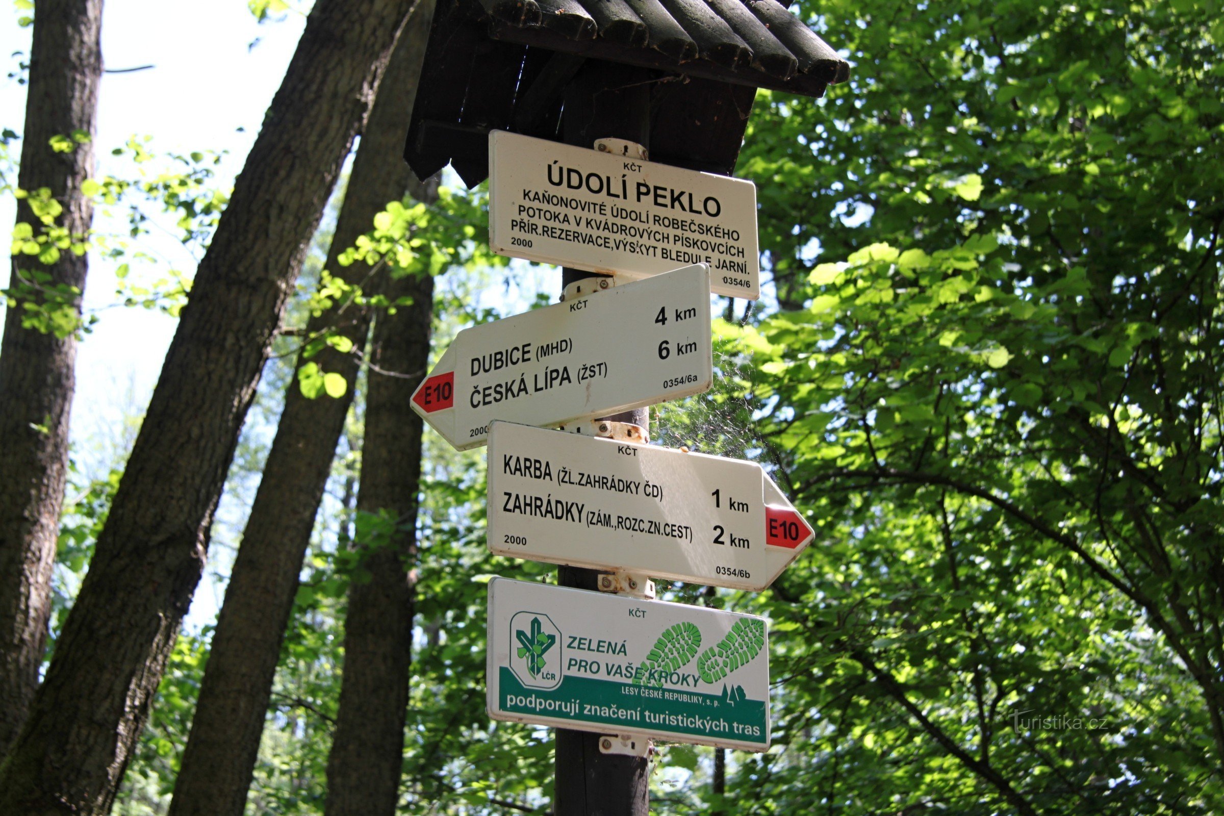 Udolí Peklo signpost