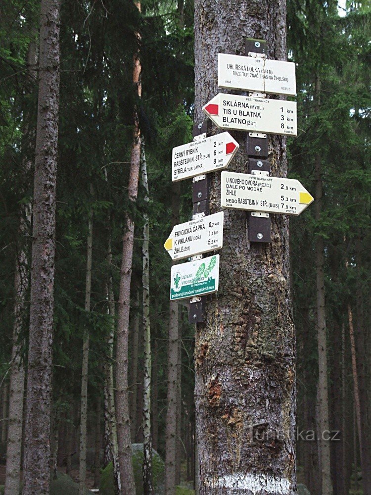 Placa de sinalização Uhlířská louka