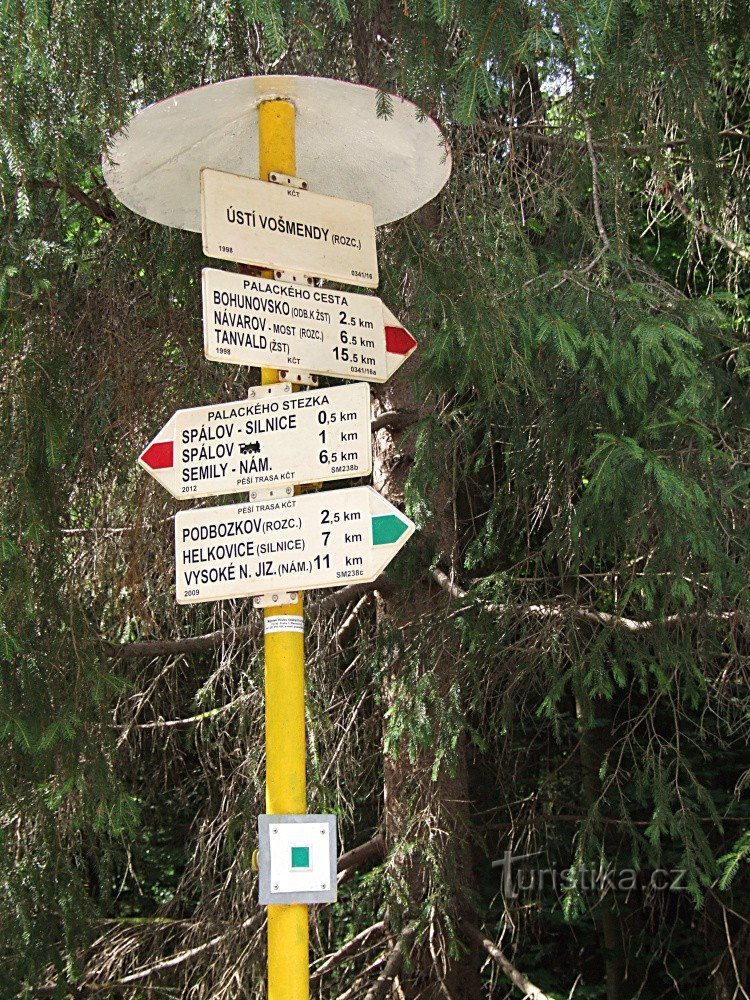 Signpost of Ústí Vošmendy