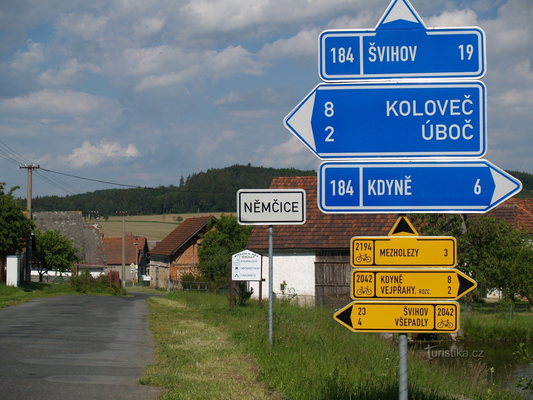 Wegweiser in Němčice