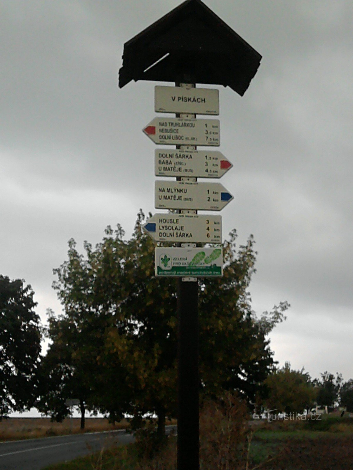Signpost in Píské