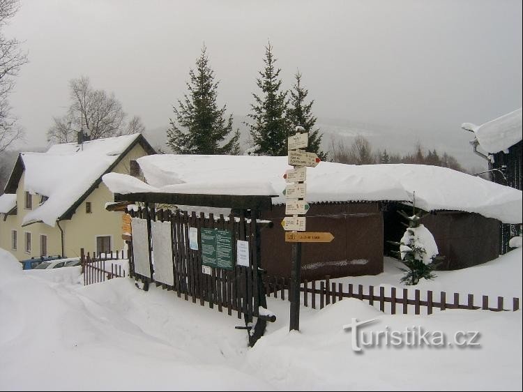 Signpost in Prášile