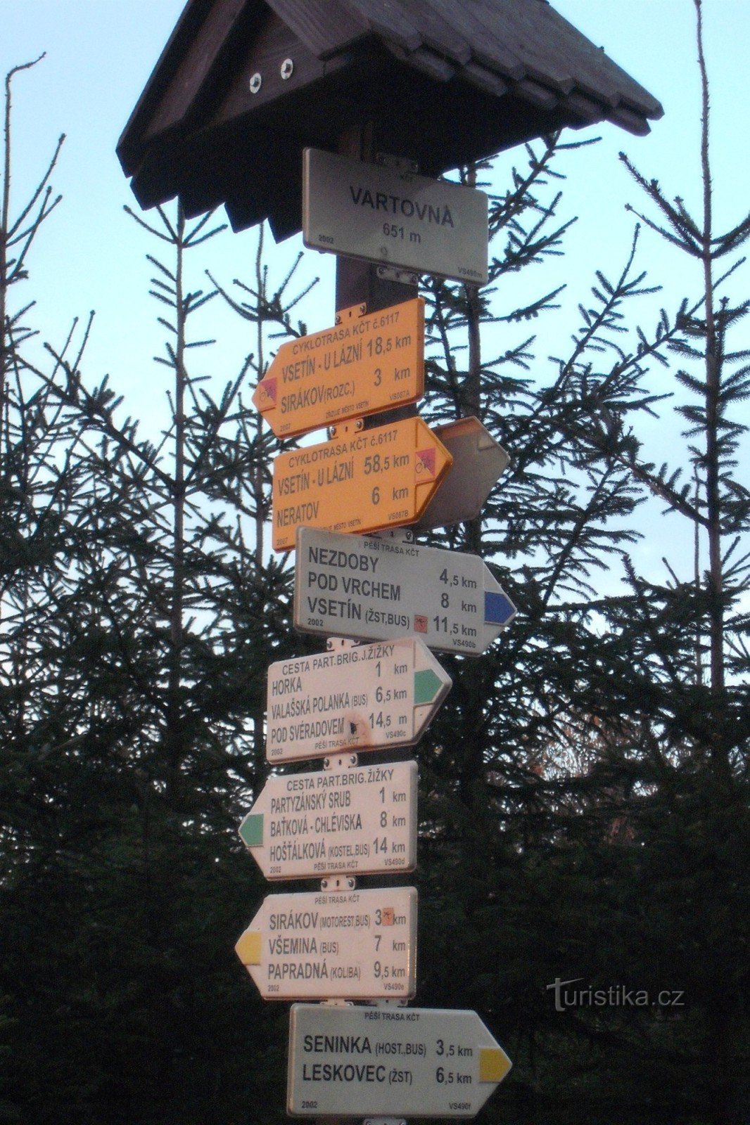 Placa de sinalização de Vartovna