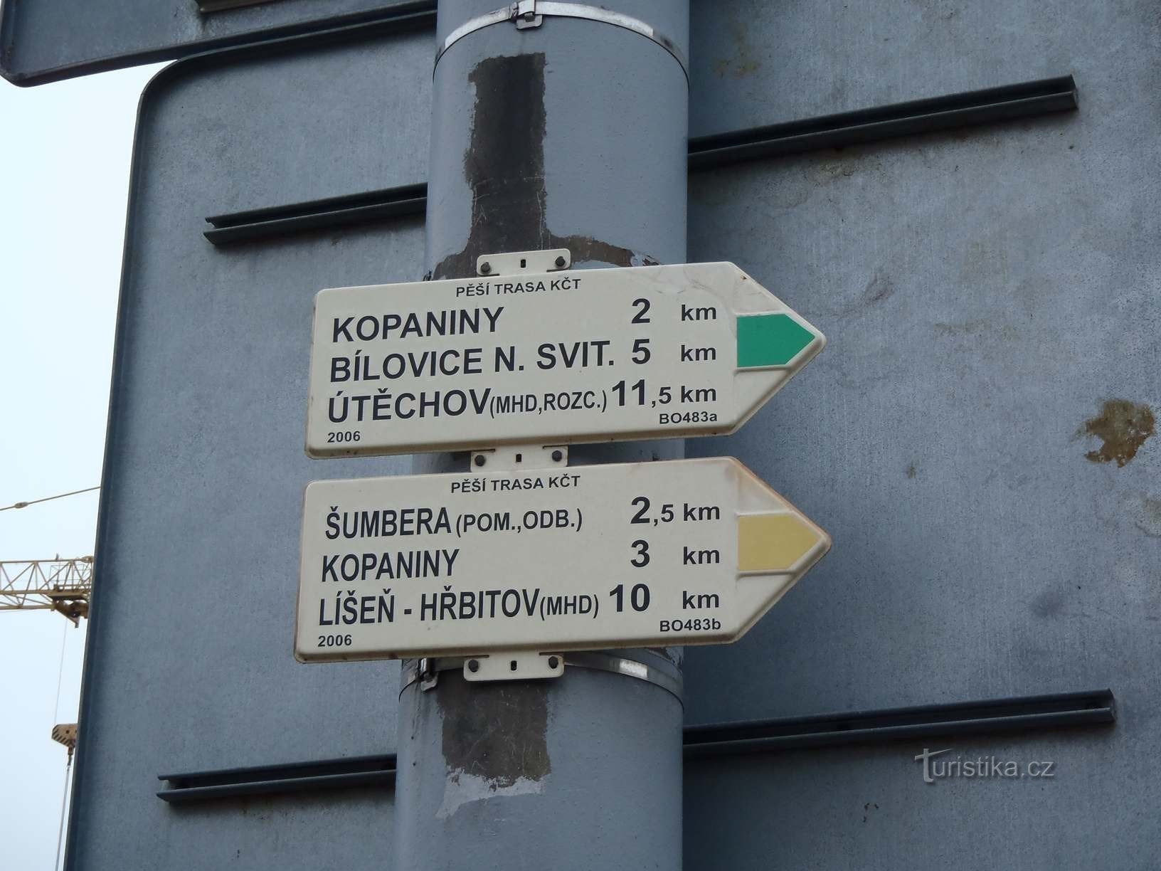 Velká Klajdovka signpost - February 6.2.2012, XNUMX