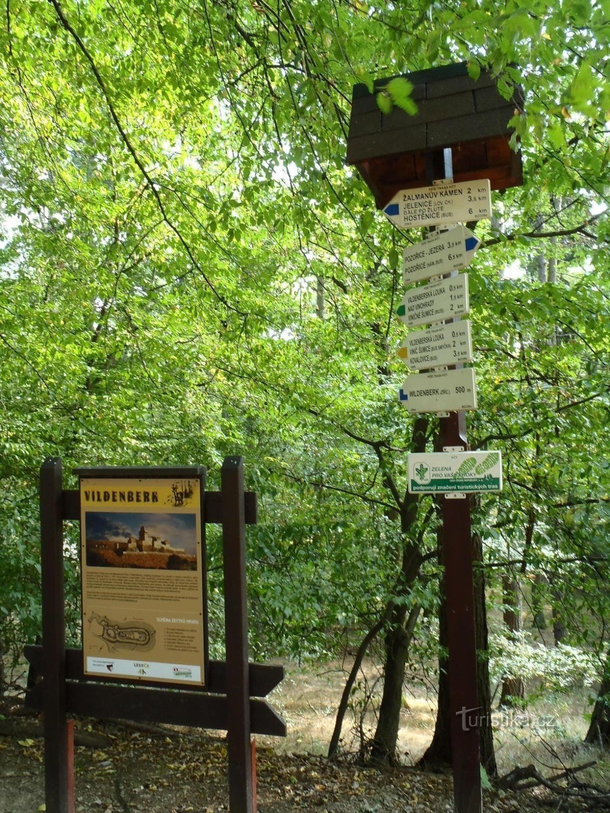 Rozcestník Vildenberk odbočka - 18.9.2011