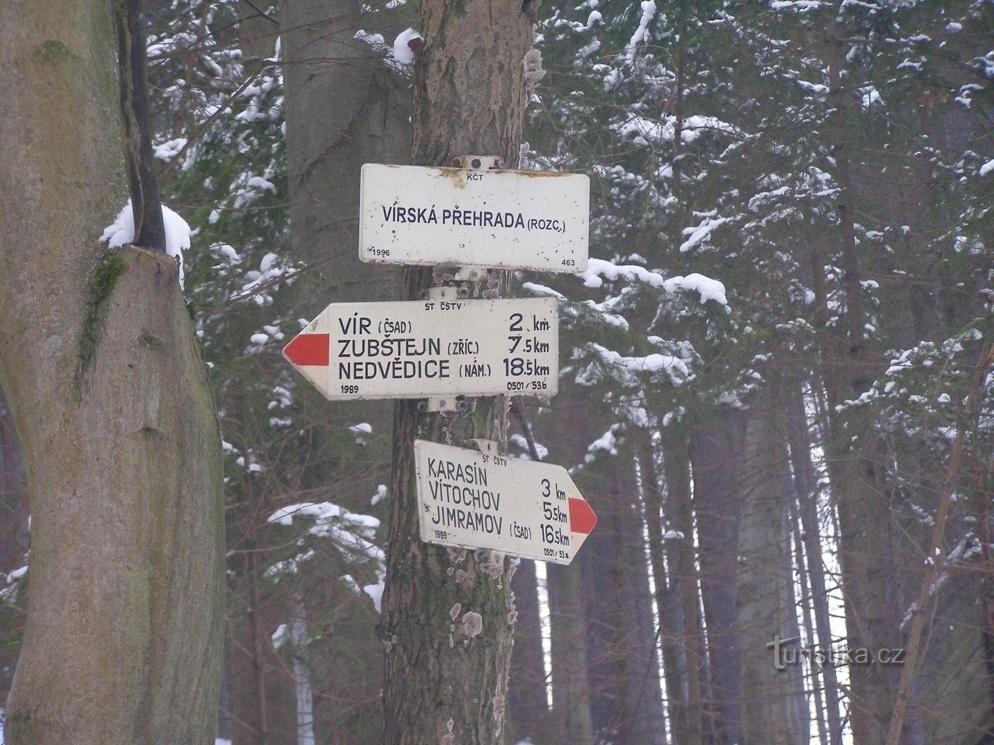 Signpost Vírská prěhrada - 31.12.2010