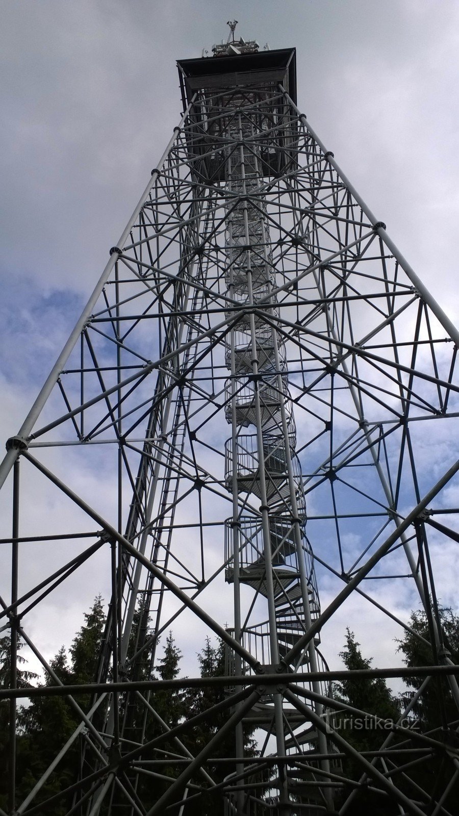 Upper forest lookout tower.