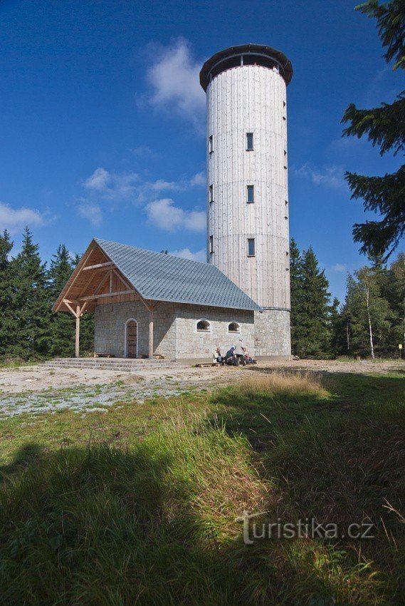 Utsiktstorn på Borůvková hora