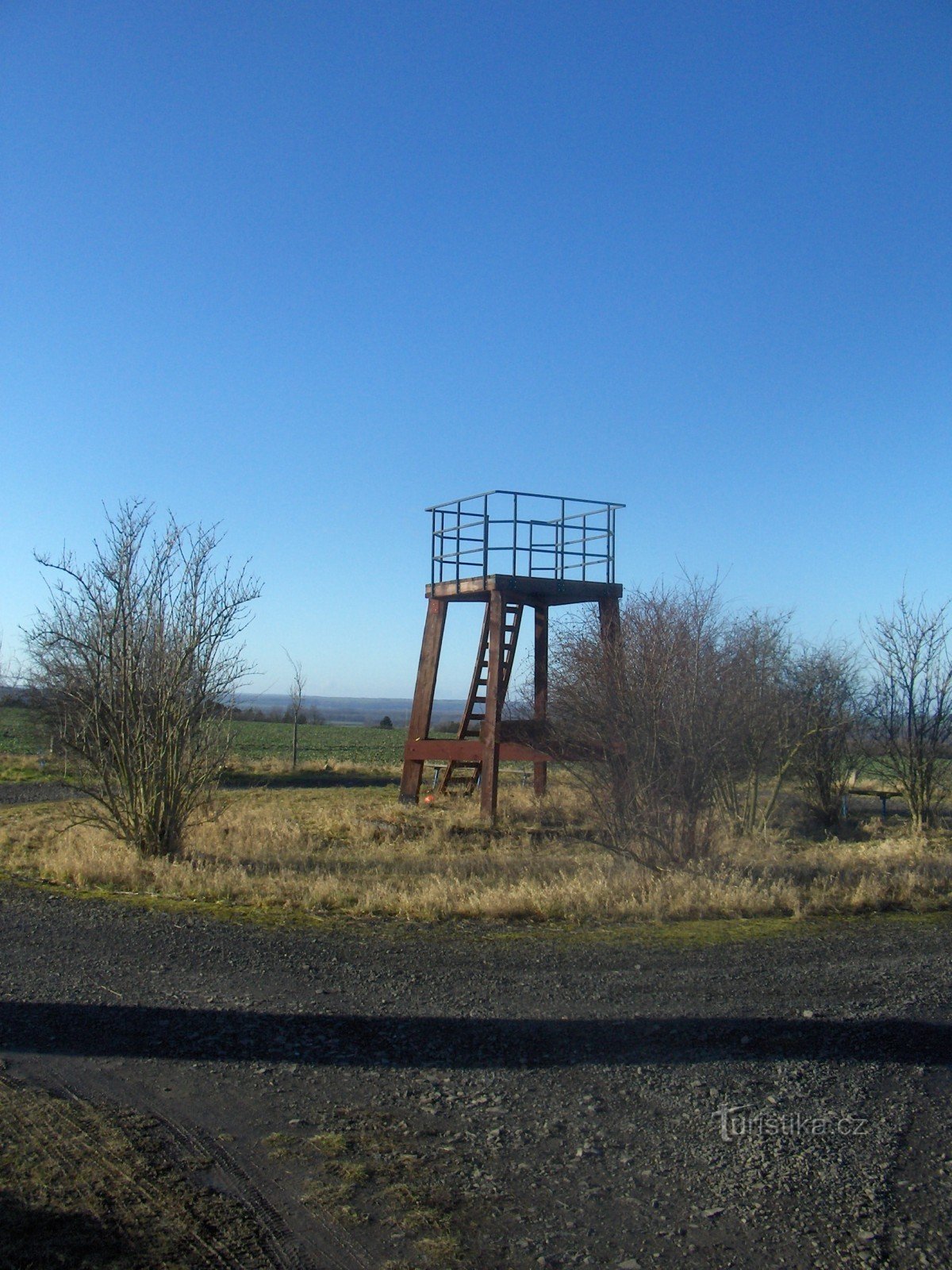 Lookout tower on the mountains.