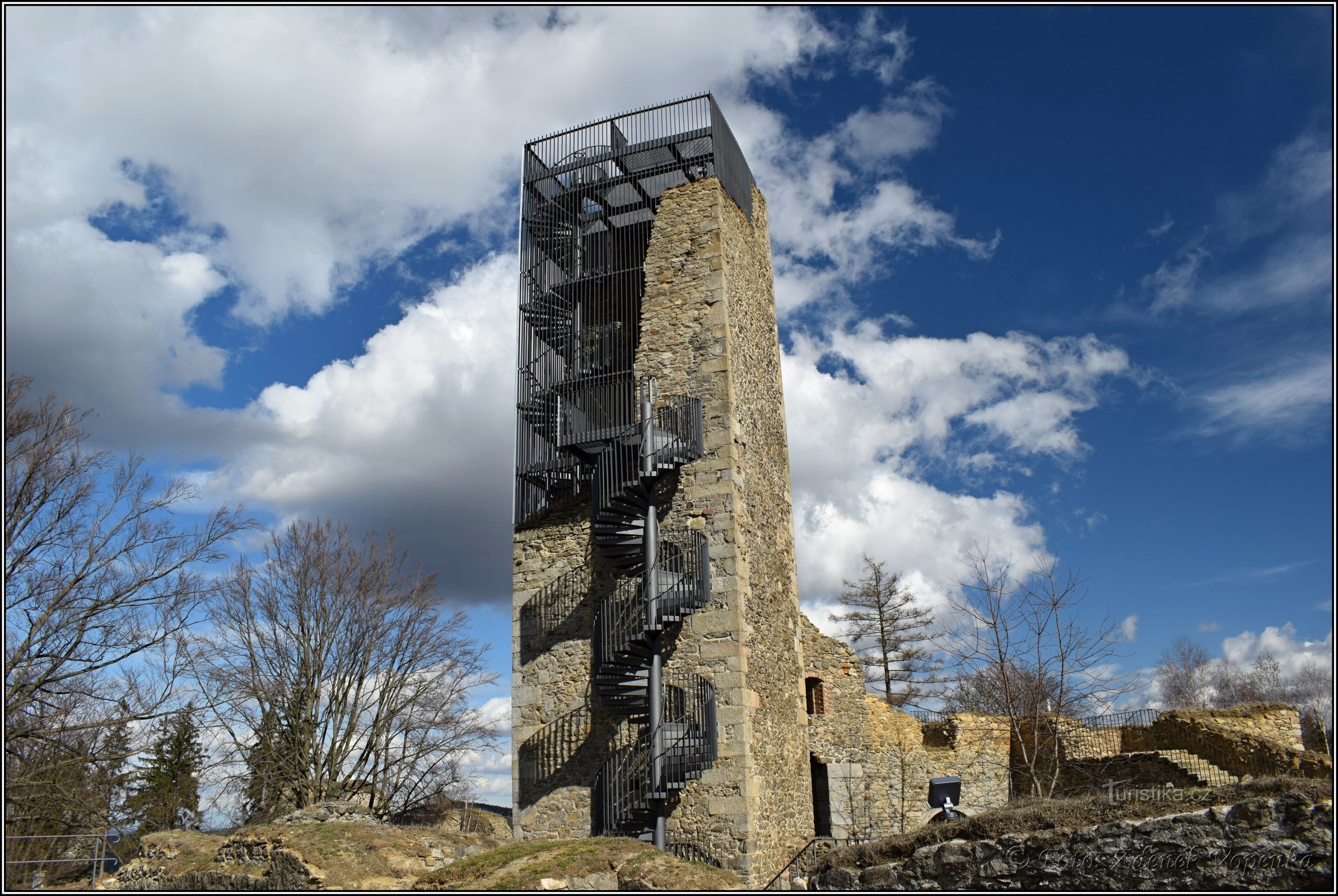 Lookout tower at Orlík Castle.