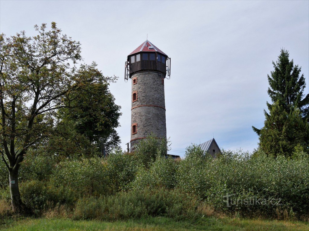 Utsiktstorn på Růžové vrch