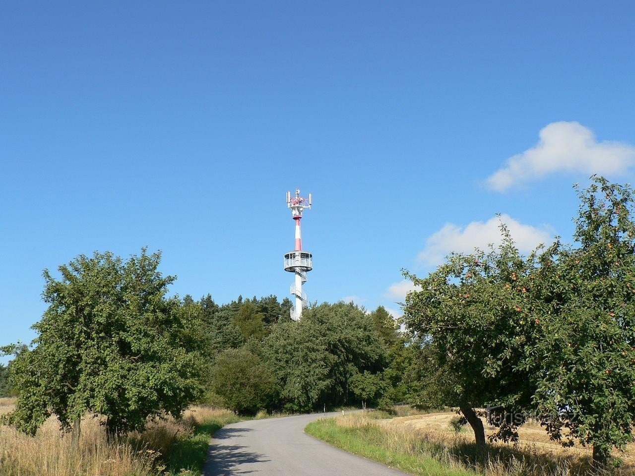 Pětnice lookout tower from the east