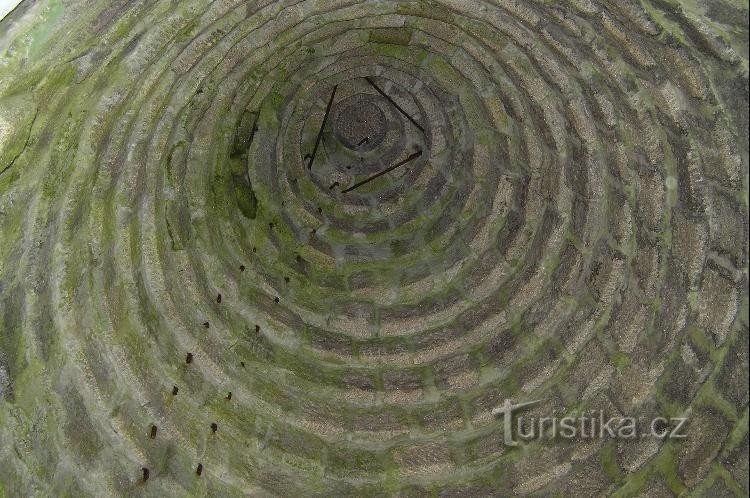 torre di avvistamento: vista all'interno del tetto