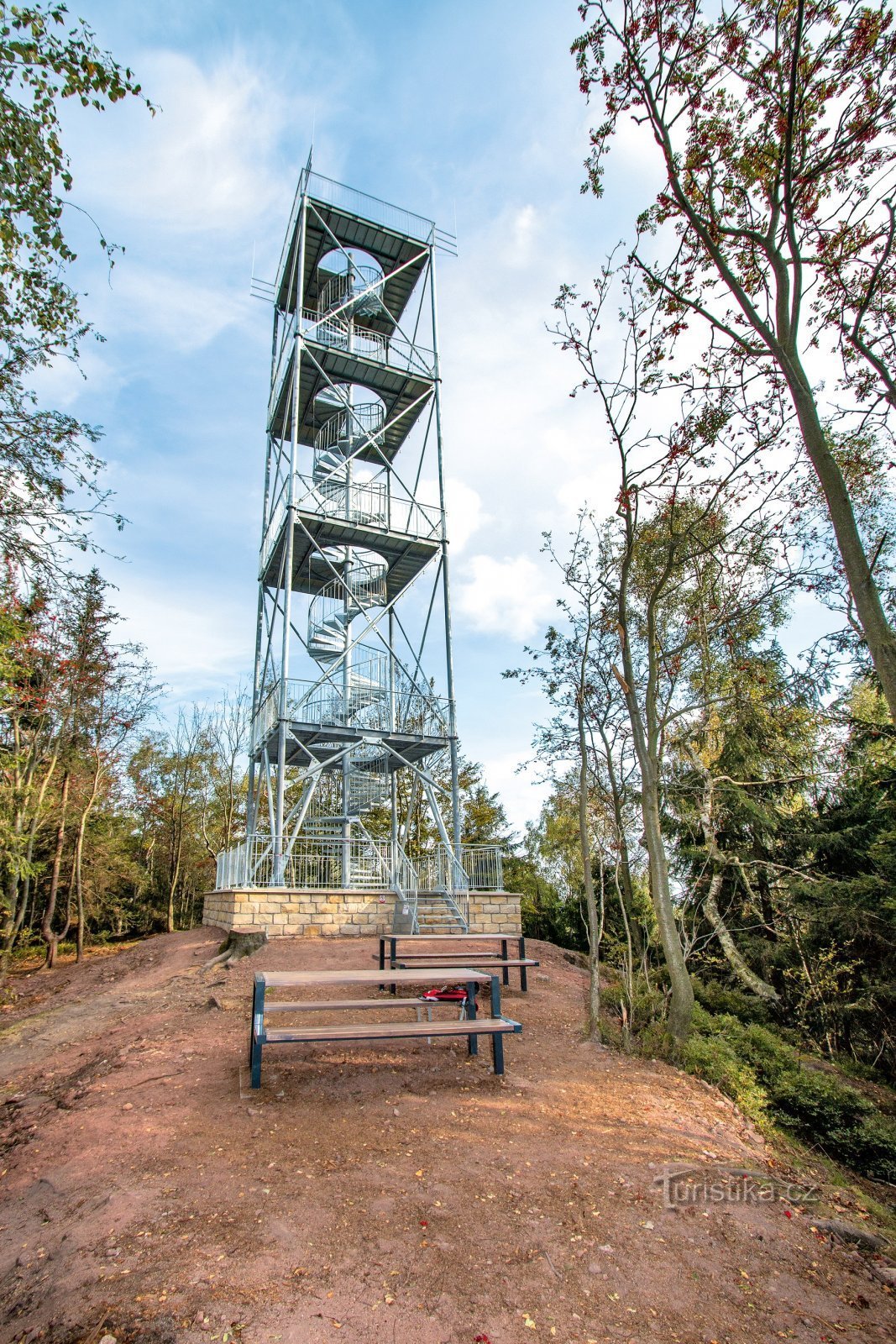 Žaltman lookout tower in Jestřebí hory 2020