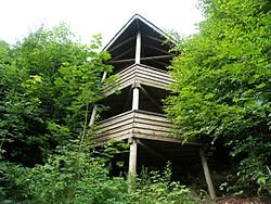 Golden lookout tower