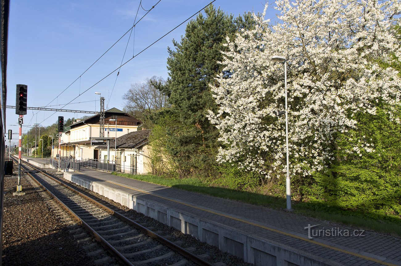 Blühender Bahnhof Bludov