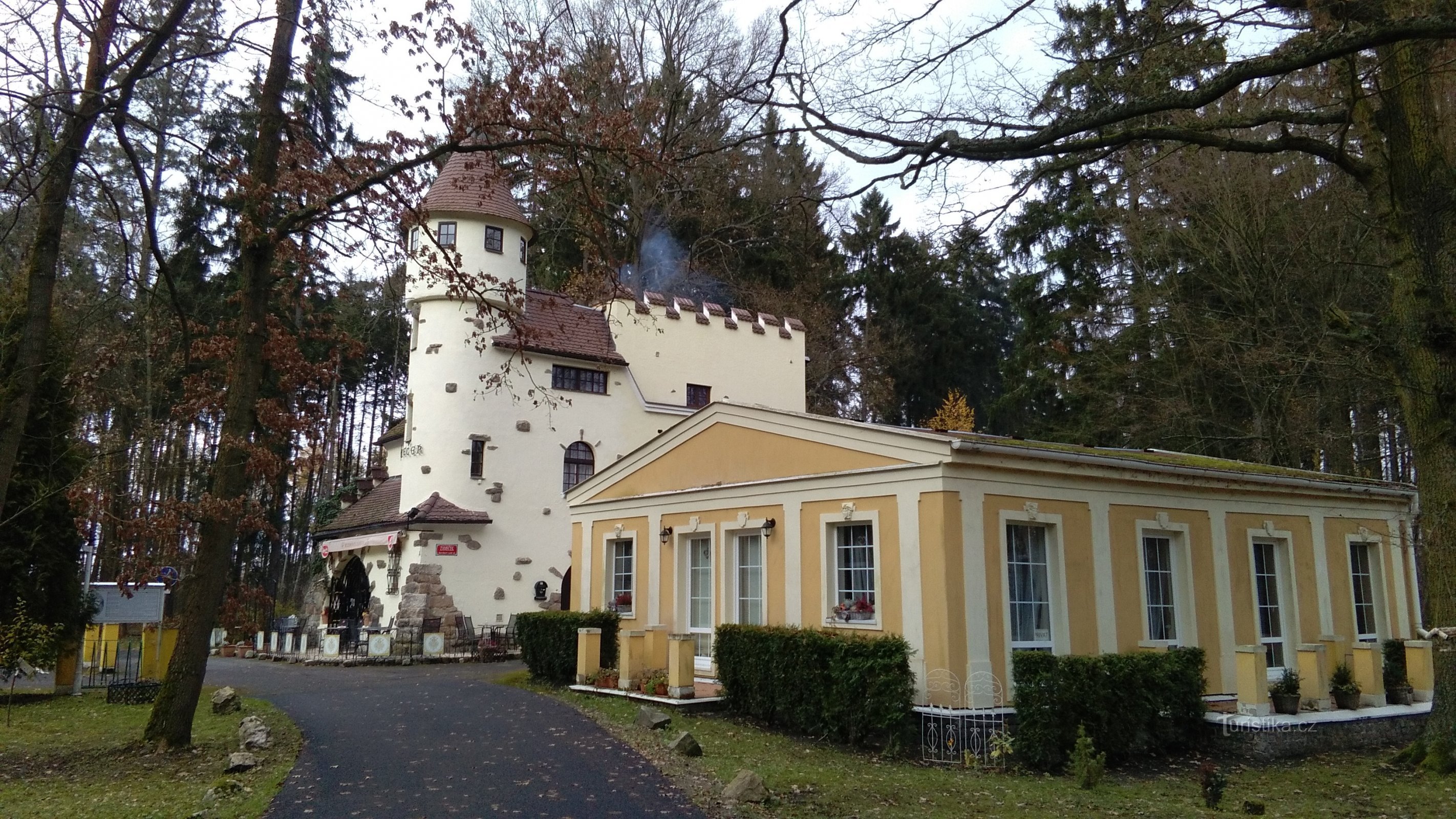 cute castle about 20 minutes walk from the train station on the left through the tunnel behind v