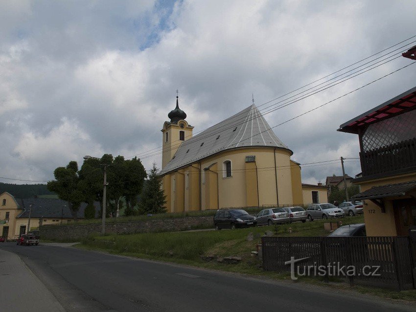 Ruda nad Moravou - kyrkan St. Lawrence