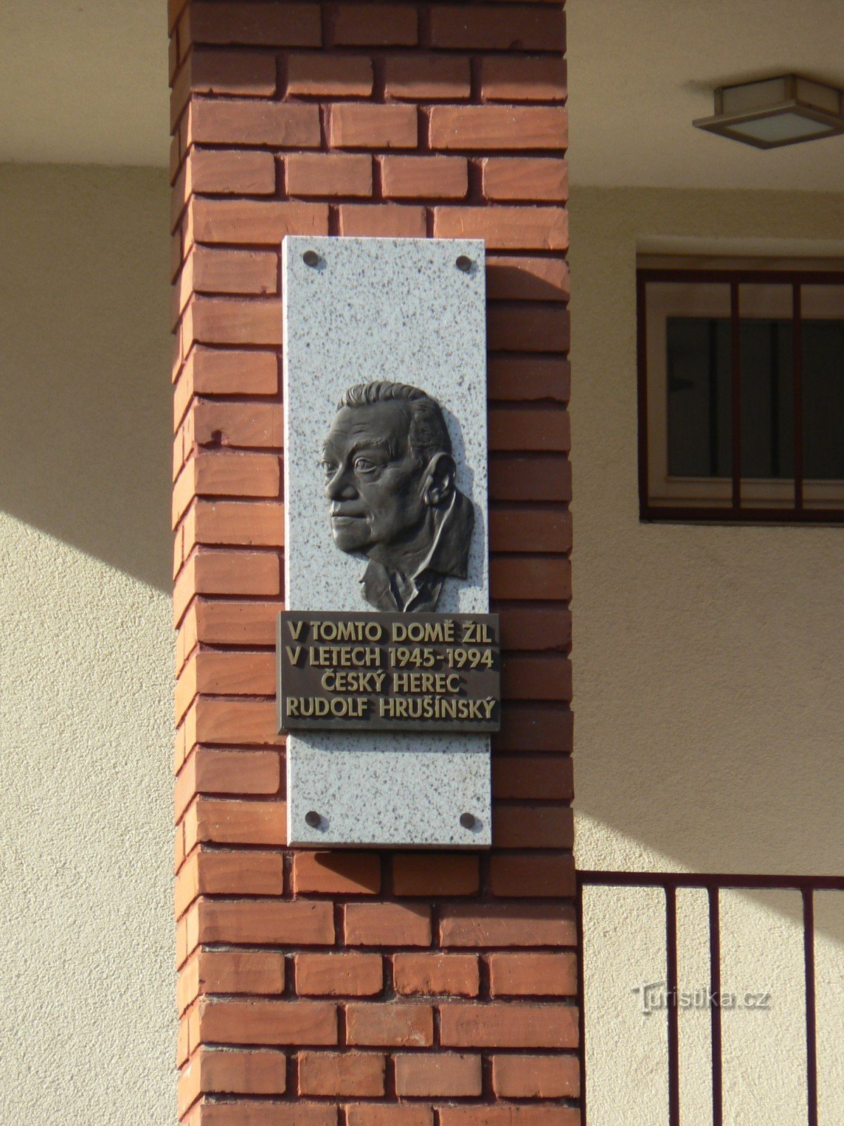 Rudolf Hrušínský - placa memorial