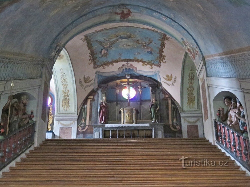 Rumburk - Chapelle des Marches Saintes avec Chapelle du Calvaire