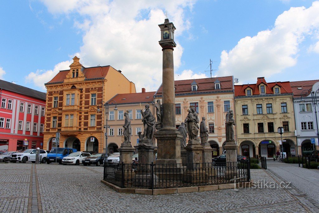 Rumburk, sloup Nejsvětější Trojice