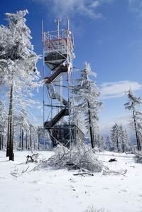 El canino de Ruprecht en las montañas Javory - torre de vigilancia