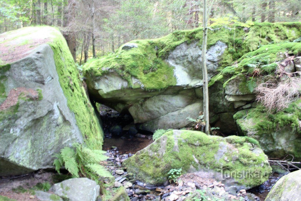 Pârâul Růždský, poartă de piatră